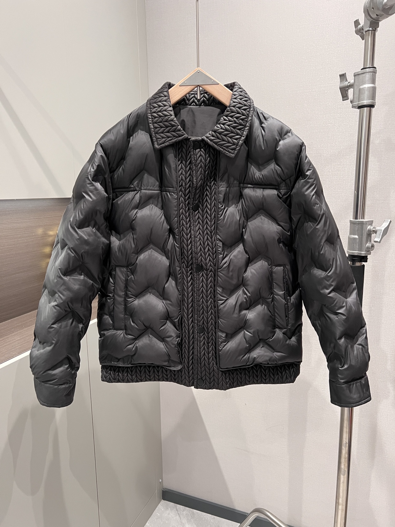 Jaqueta de Inverno Masculina de Aodão com Gola Alta, Estilo Casual com Detalhes em Splicing, Aumentada para Uso Diário, Aju...