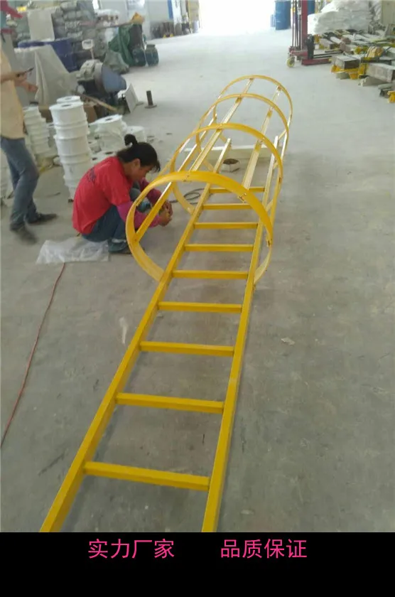 Servicio de procesamiento de corte personalizable con escalera telescópica de fibra de vidrio en espiga aislada FRP