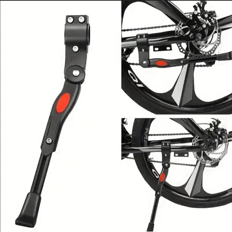 Alumínio Alloy Bicycle Kickstand, suporte traseiro, comprimento ajustável, MTB 26 ", suporte lateral
