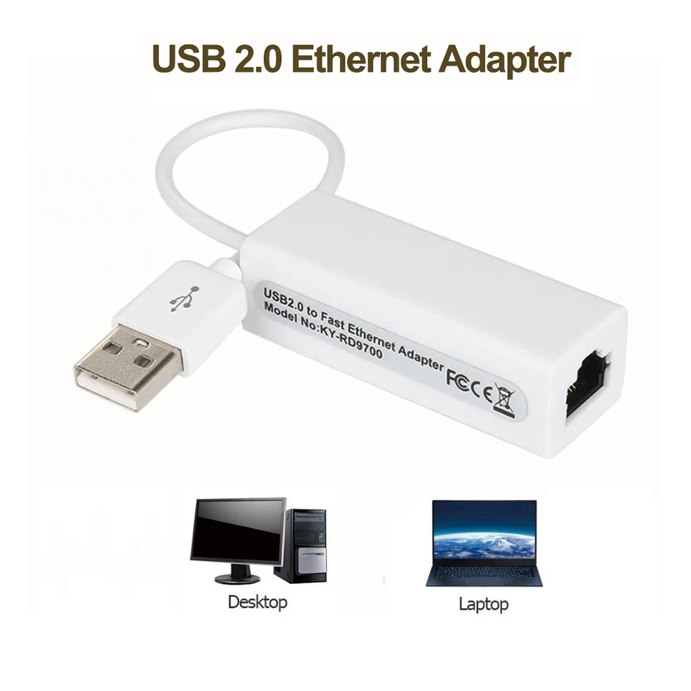 USB Ethernet-адаптер 10 Мбит/с Сетевая карта RJ45 USB C Lan для Windows 7/8 Ноутбук Компьютер D9700 USB Проводной интернет-кабель