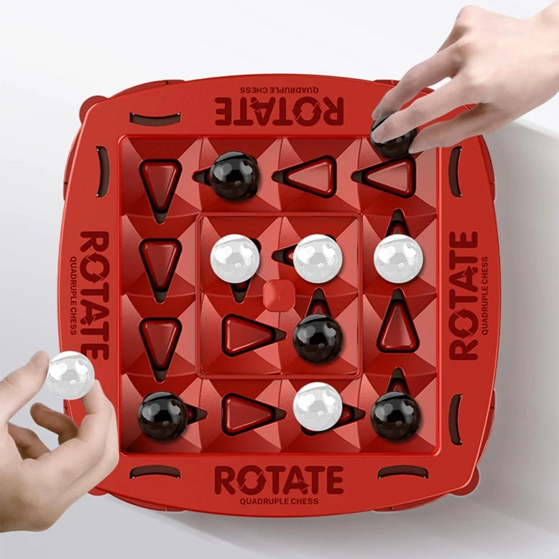 Logik-Schach-Track-Spiel, Lernspielzeug, Track-Schachspiel, vier in einer Reihe, lustiges Tisch-Puzzle-Brettspielset für 2 Spieler