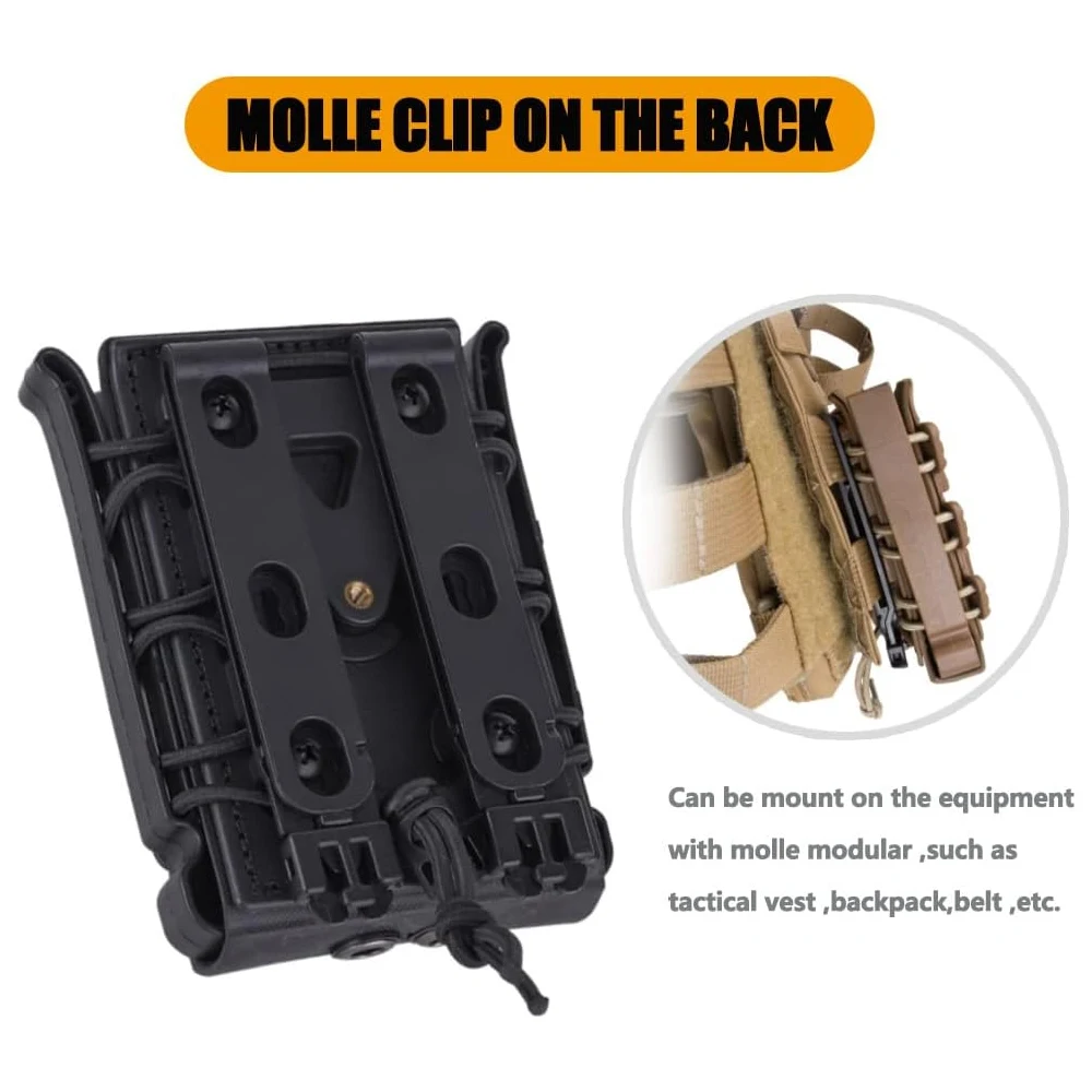 Custodia tattica Molle per caricatore AR 15 M4 AK 47 7.62 5.56 Scorpion Fast Mag Holster Custodia per pistola da caccia Airsoft Accessori