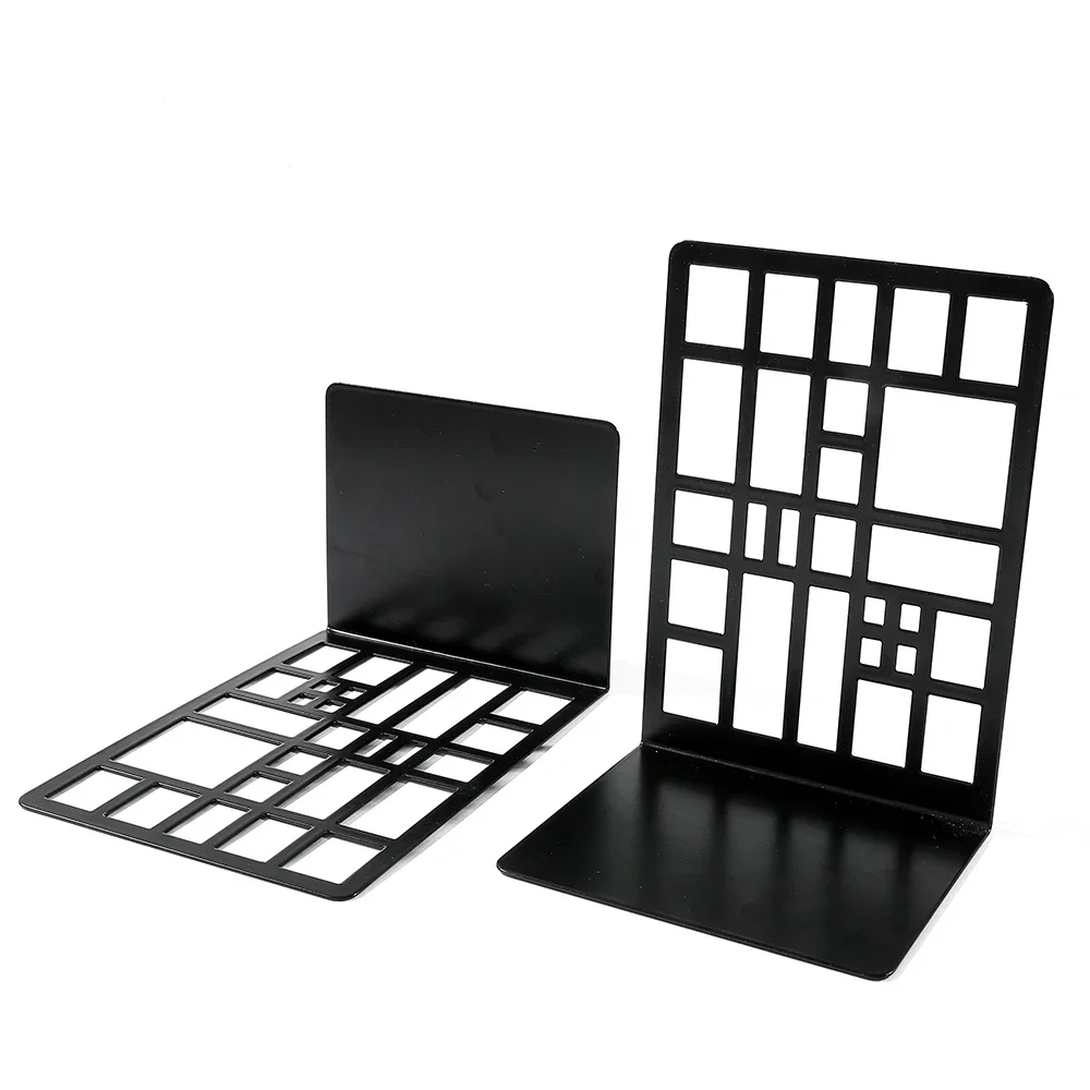 2pcs ตู้หนังสือราวบันได Book End ตู้หนังสือ End Heavy Duty Book End เก็บตู้หนังสือ Home Book End ผู้ถือหนังสือเหล็กตู้หนังสือ