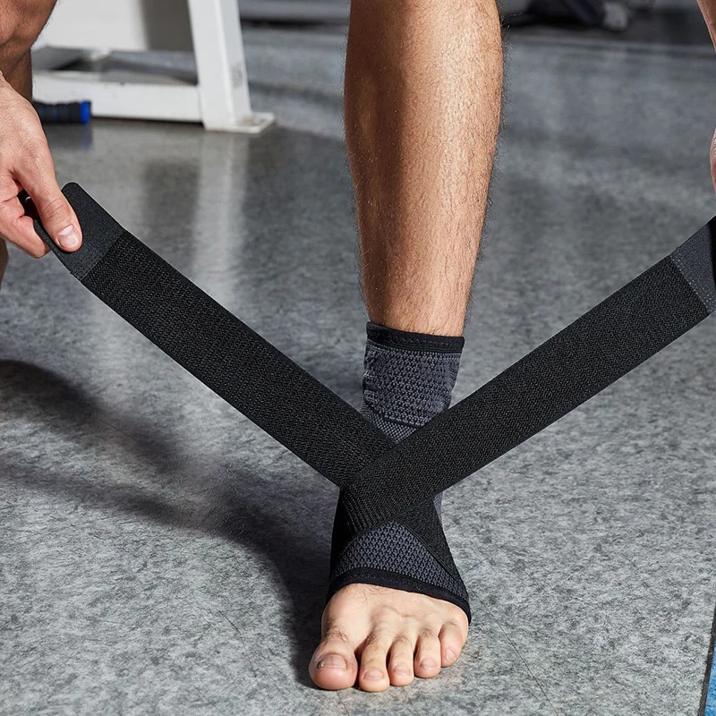 1PC onder druk staande bandage enkelbeschermer sport enkelbandje ondersteuning voetband nylon gebreide elastische enkelbrace gym basketbal hardlopen