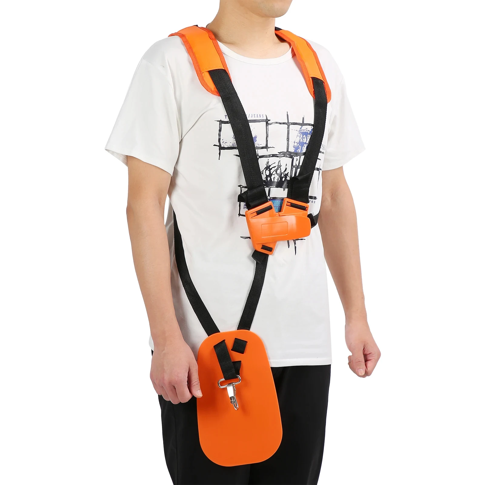Tracolla per decespugliatore, doppia tracolla, cintura in nylon per tosaerba