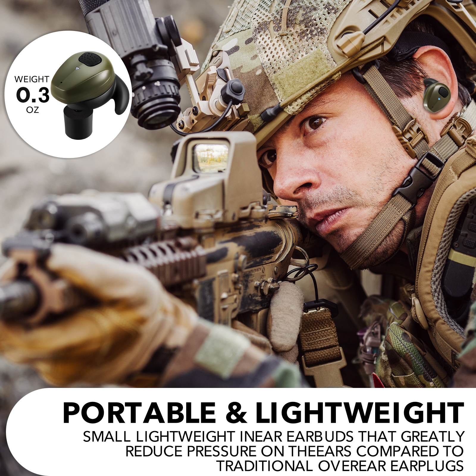 YHKEMA EB10 auriculares electrónicos Bluetooth para disparar auriculares tácticos reducción de ruido protección auditiva para caza