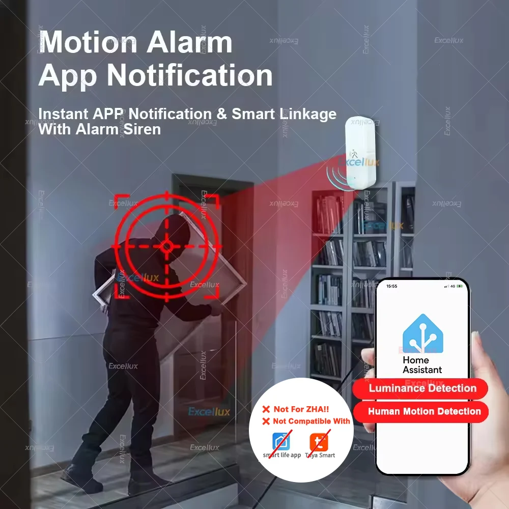 Датчик движения человека ZigBee, радар, Mmwave, датчик температуры и влажности, охранная система, работает с домашним помощником Zigbee2MQTT