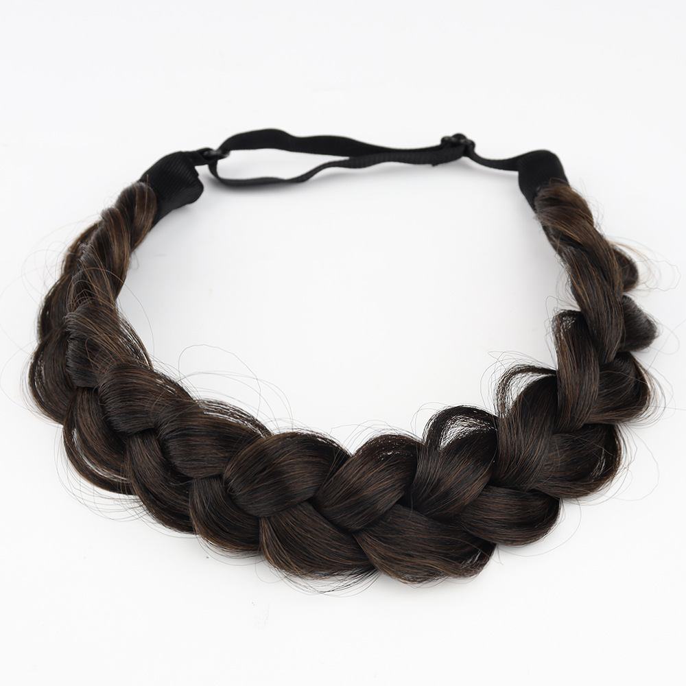 สังเคราะห์พรีเมี่ยมปรับ Handmade Braided Elastic Band ผมแฟชั่น Braiding ผมแถบคาดศีรษะ Headwear สําหรับผู้หญิง