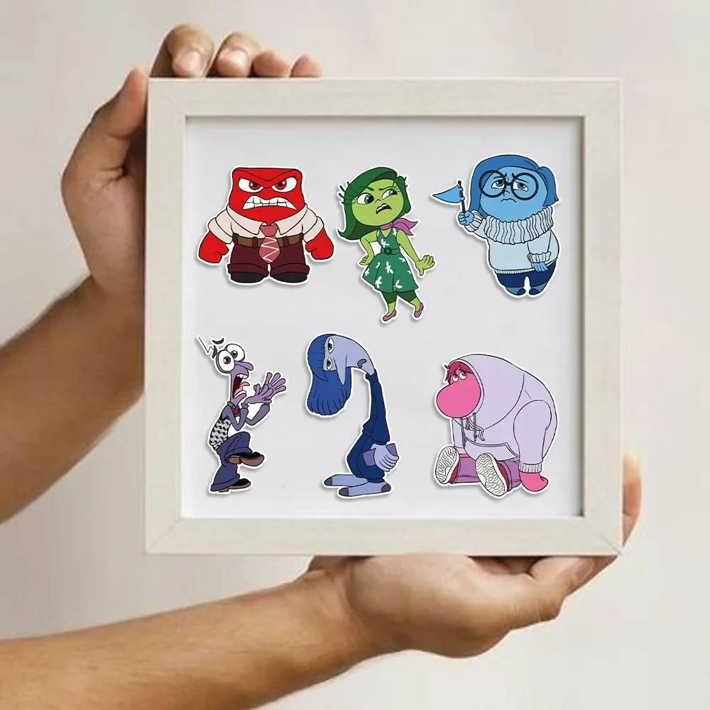 8/16/32 แผ่น Disney ภาพยนตร์ Inside Out Make A Face ปริศนาสติกเกอร์เด็กทํา DIY เกมเด็กจิ๊กซอว์การศึกษาของเล่น