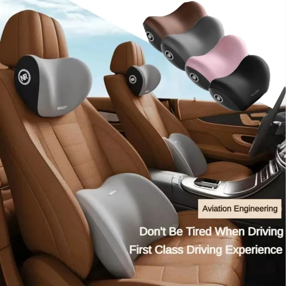 Auto Kopfstütze Taille Kissen Set Speicher Baumwolle Auto Kissen Hals Kissen Auto Sitz Zurück Kissen Fahrer Lenden Kissen Werkzeuge amagi