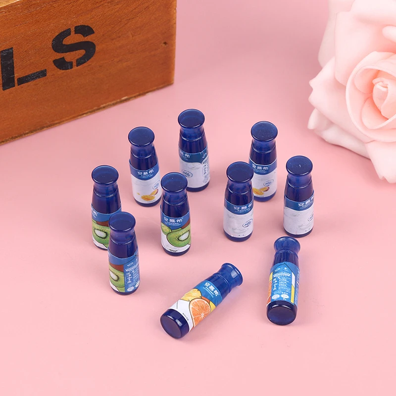 8 PCS/10 PCS Miniature กาแฟโยเกิร์ตข้าวไอศกรีมผลไม้ Jam ขวดเล็บ Pretend อาหารสําหรับตุ๊กตาเล่นอุปกรณ์เสริม
