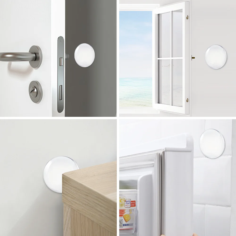 Round Self-Adhesive Clear Door Stopper Rubber Damper Buffer Cabinet Muffler Wall Protector Door Handles Bumper Protective Plug