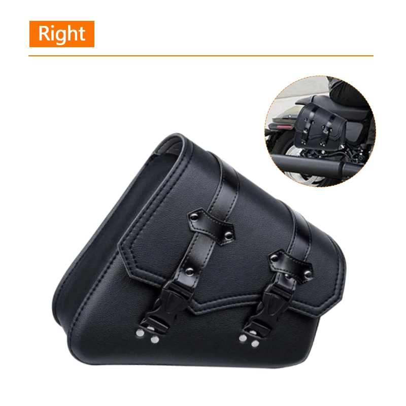 ユニバーサルオートバイサドルバッグ Pu レザーツールバッグ w/水ボトルホルダーカフェレーサー荷物バッグ防水クルーザーカスタム