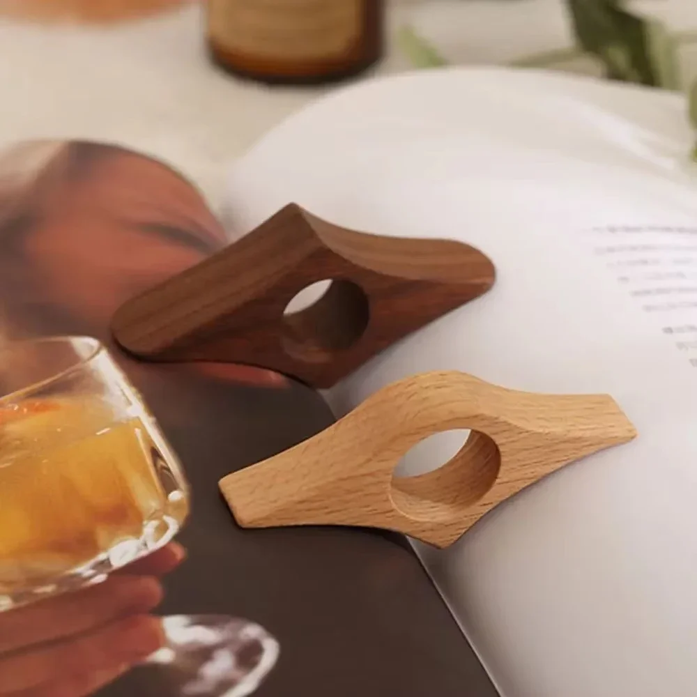 Hot Wooden Thumb Bookmark One Hand Reading Thumb Book Support Book Page Holder For Office Book Lovers Fast DIY Reading Aid Tools
