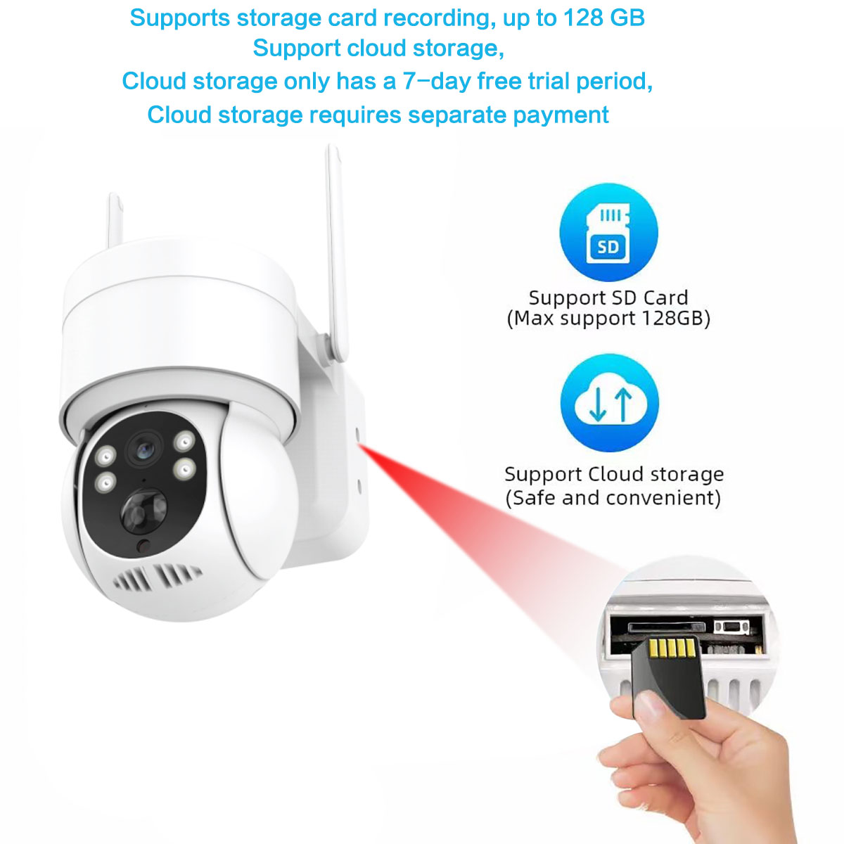 4MP Wireless Wifi Camera Solar Outdoor With Solar Panel Recharge Battery PIR Human Detection PTZ Video Surveillance Camera ICSEE