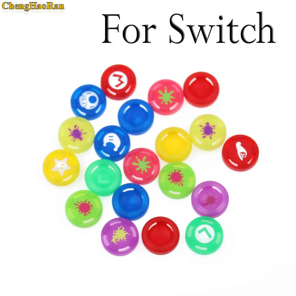 4pcs Soft Silicone Cute Cartoon Thumb Stick Grips Cap For Switch Oled Joy Con Controller NS Lite Joystick Cover Protector