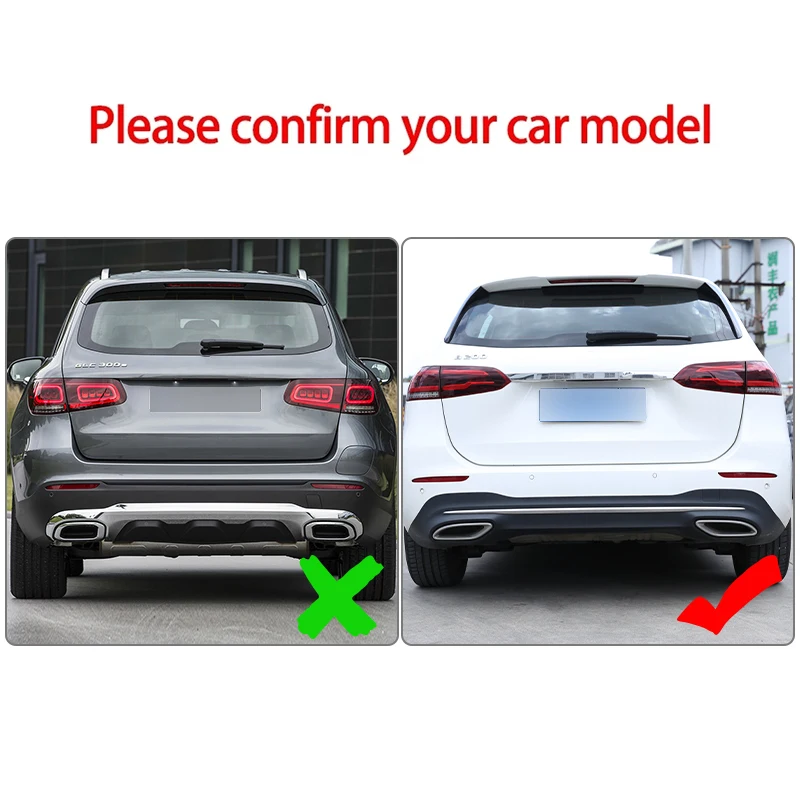 Для Mercedes Benz A B C E GLA GLC GLE GLS CLS Class Нержавеющая сталь Автомобильный задний глушитель Крышка трубы Накладка Хвостовая рамка горла