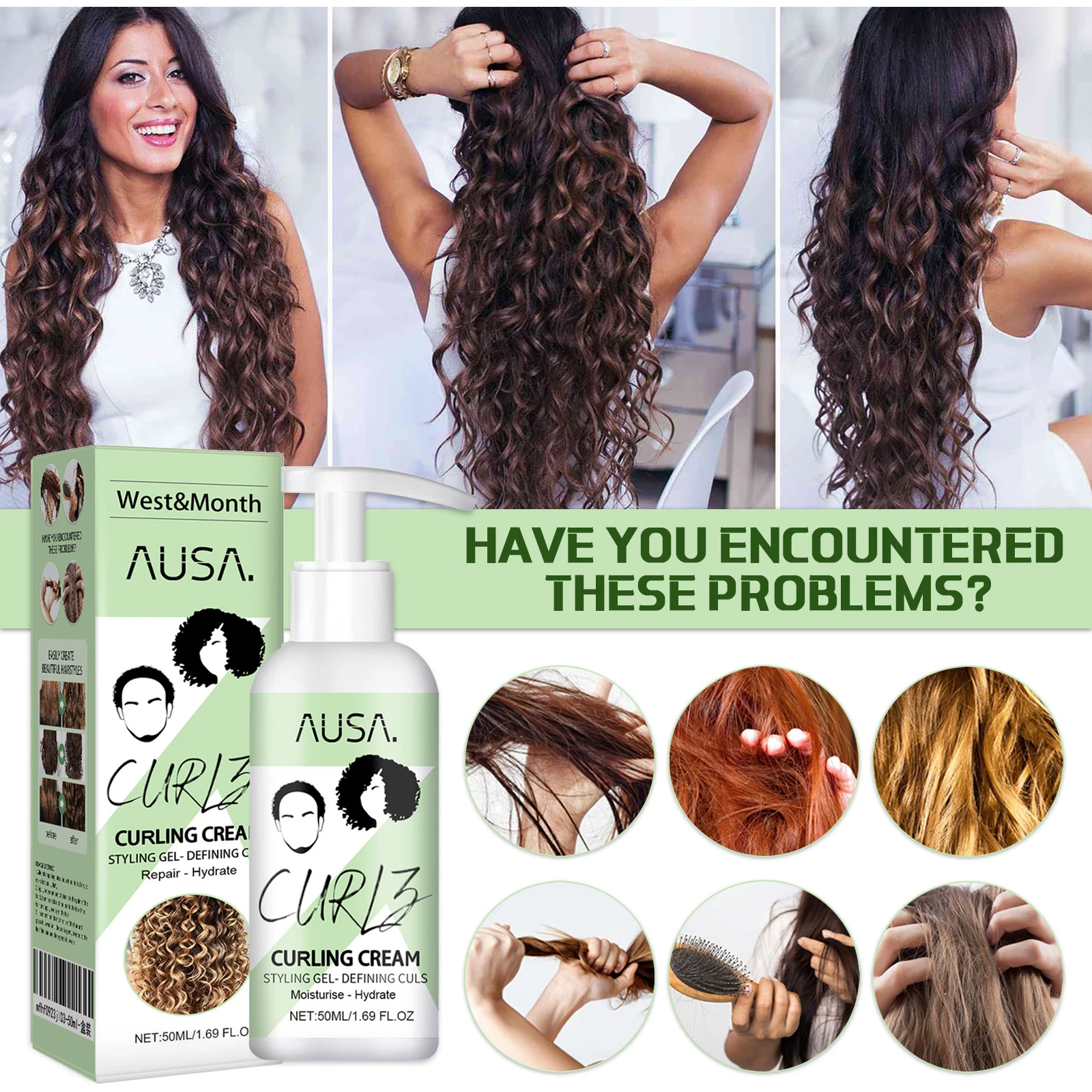Keratin Curly Hair Elastin ปรับปรุงความสว่างของเส้นผม Smooth Frizzy Hair ป้องกันความแห้งกร้านชุ่มชื่นรูปร่าง Fluffy Hair Care ผลิตภัณฑ์