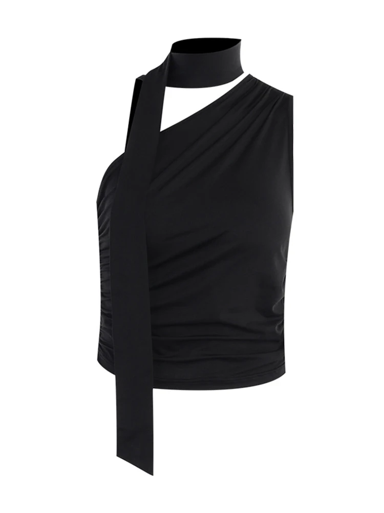 Sem costas sexy fora do ombro halter regata feminina vintage sem mangas colheita topo y2k roupas clube feminino casual verão