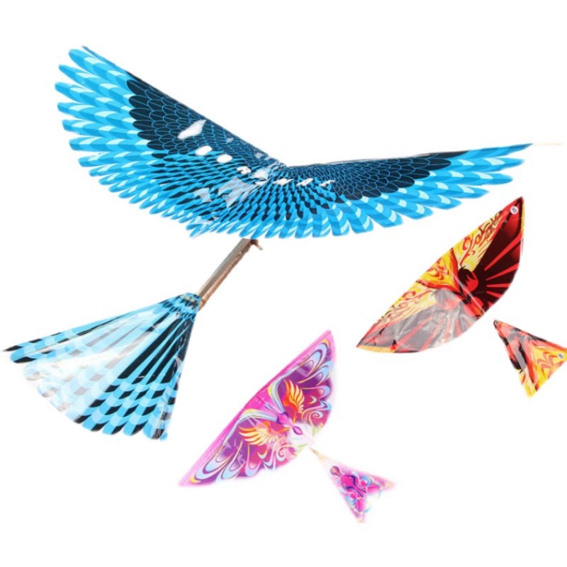 3Pcs Parent Child Game Hands on Assembly of Rubber Band Power Bird Toy Flying Birds Models Kite Funny Toys