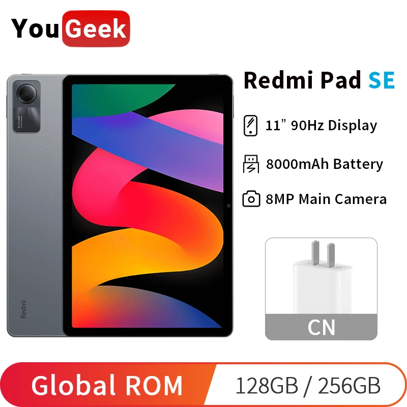 Global ROM Xiaomi redmi Pad SE 11 "FHD + 90Hz จอแสดงผล8000mAh แบตเตอรี่ OCTA Core 8MP กล้อง Mi แท็บเล็ต SE