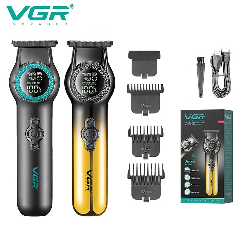 VGR Haartrimmer Schnurlos Haarschneidemaschine Barbier Elektrisch 8000 U/min Haarschneider Fachmann Haarschnitt Trimmer für Männer V-990