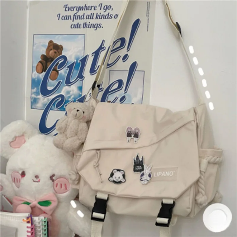 Bolsa estilo hong kong versátil artística versão coreana fotografia de rua bolsa de ombro bolsa mensageiro bolsa crossbody de estudante para ma