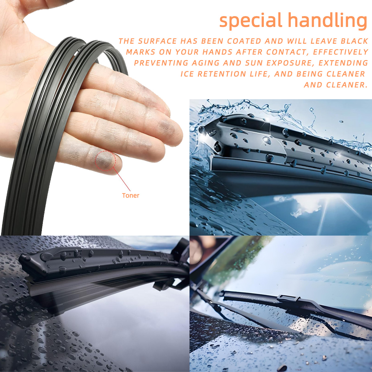 Car windshield rubber strip wiper 6mm car wiper blade 14 "16" 17 "18" 19 "20" 21 "22" 24 "26" 28 "30" 32 "wiper accessories ﻿