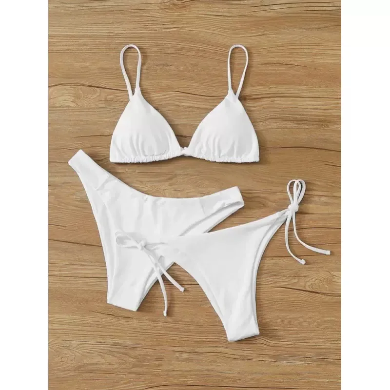 3 pièces ensemble Bikini femmes maillot de bain Push Up avec 2 bas taille basse et moyenne bretelles réglables été maillots de bain maillot de bain 2025