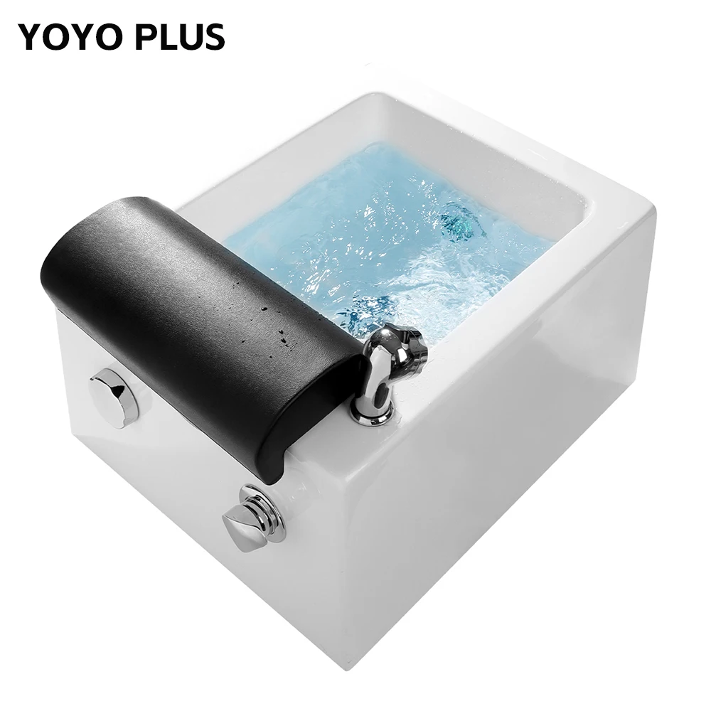 Massageador de banho de spa de pés acrílico profissional com jatos luzes LED aquecimento e controle remoto - banheira de pedicure de salão de casa para relaxar