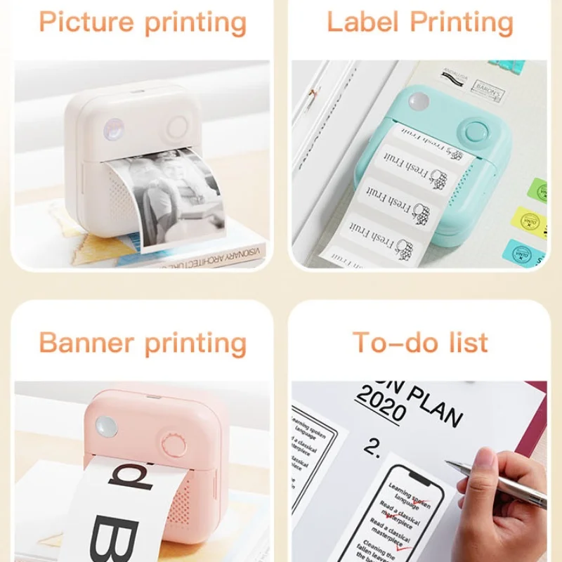 Impresora portátil Dolewa D3, pegatinas de papel térmico, Mini impresoras de papel, fabricante de etiquetas, impresora para impresión de errores, impresión fotográfica