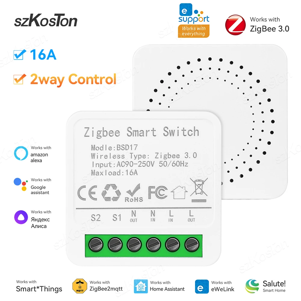 Ewelink app mini zigbee3.0 módulo de interruptor inteligente suporte 2way controle casa inteligente diy interruptores controle voz para alexa google alice