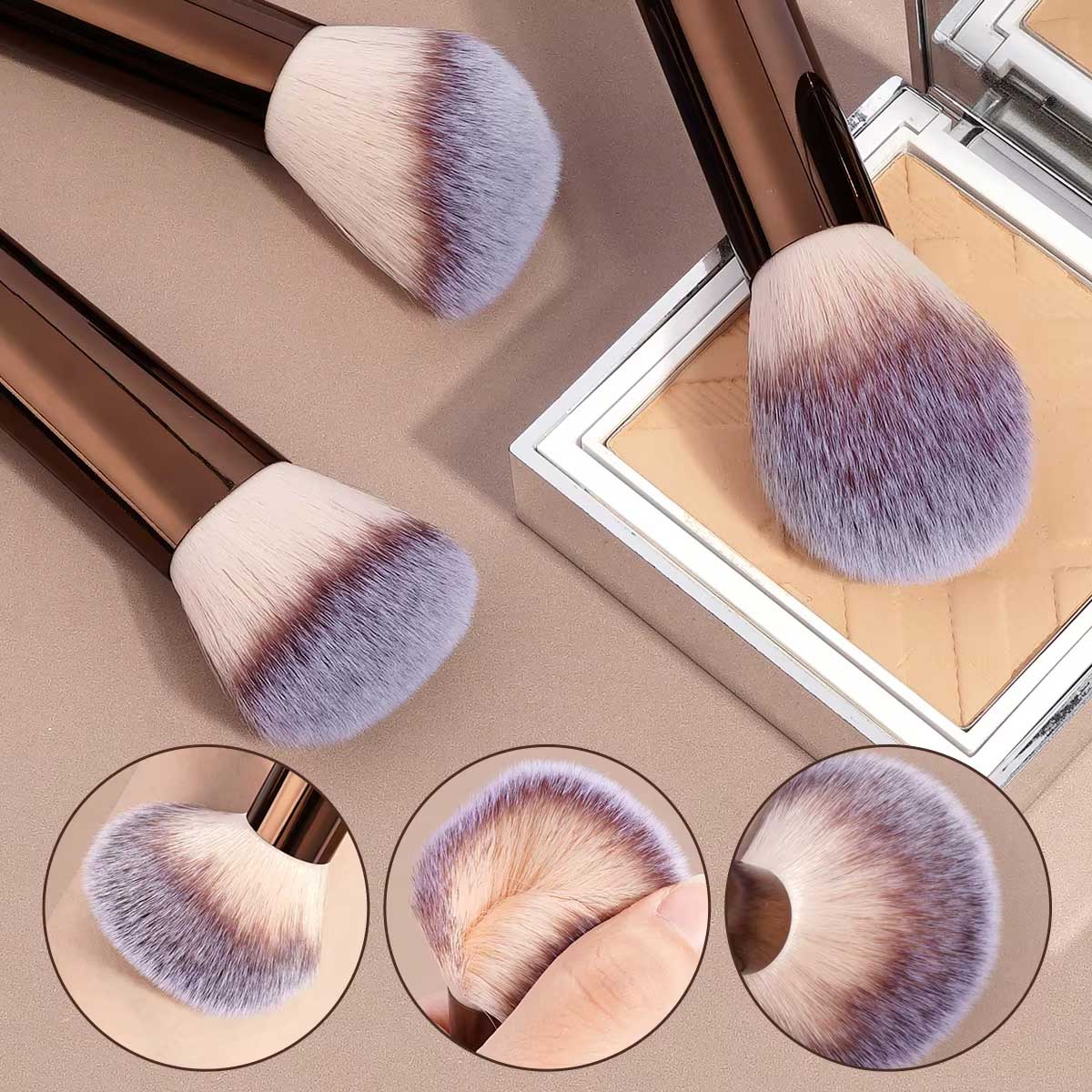 13PCS Makeup Brush Set Foundation Concealer Powder Eyeshadow Blush Brush Kabuki Blending Cosmetic Beauty Tool for Face