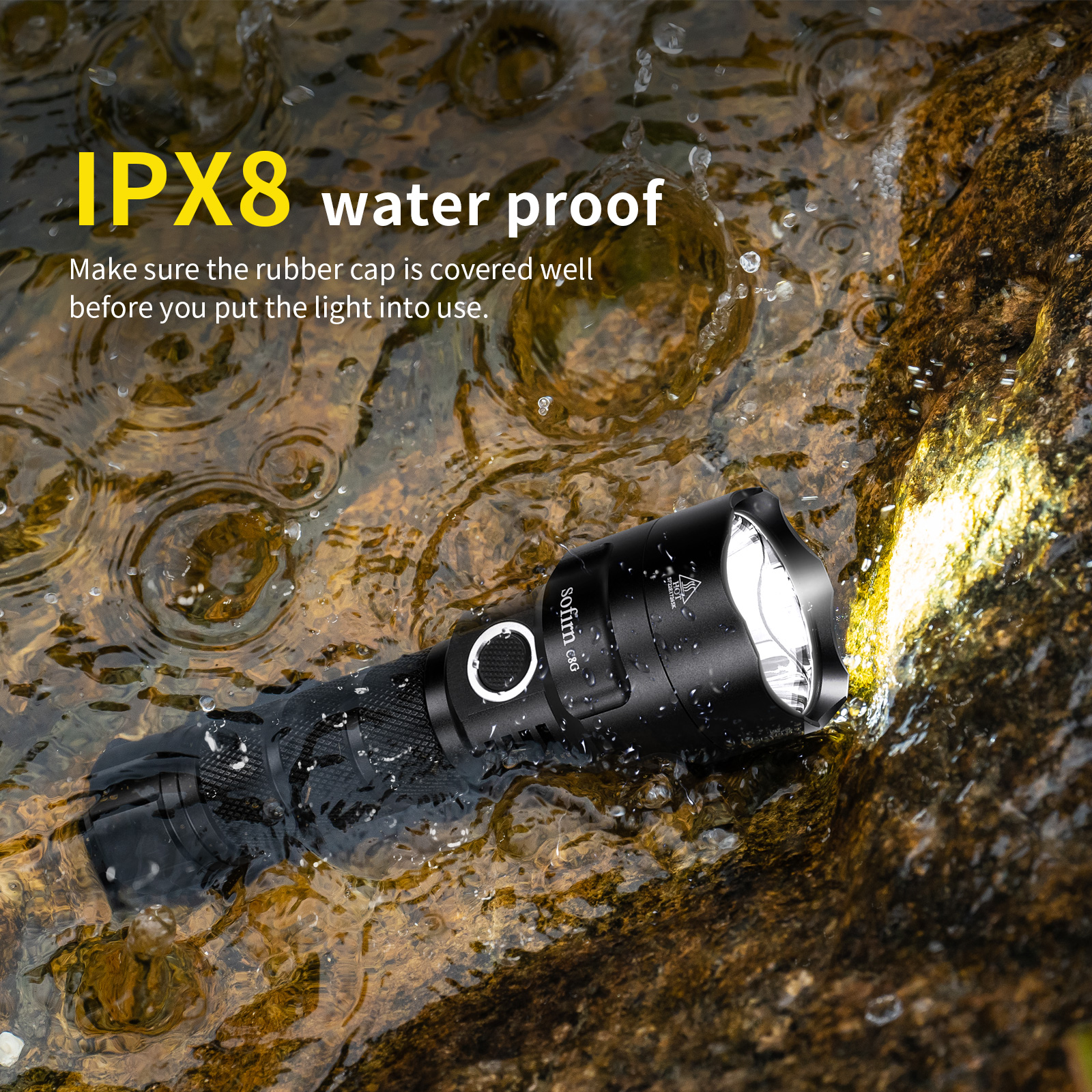 Sofirn C8G potente linterna LED 21700 SST40 18650 con indicador de potencia linterna antorcha 2 grupos rampa baliza SOS al aire libre