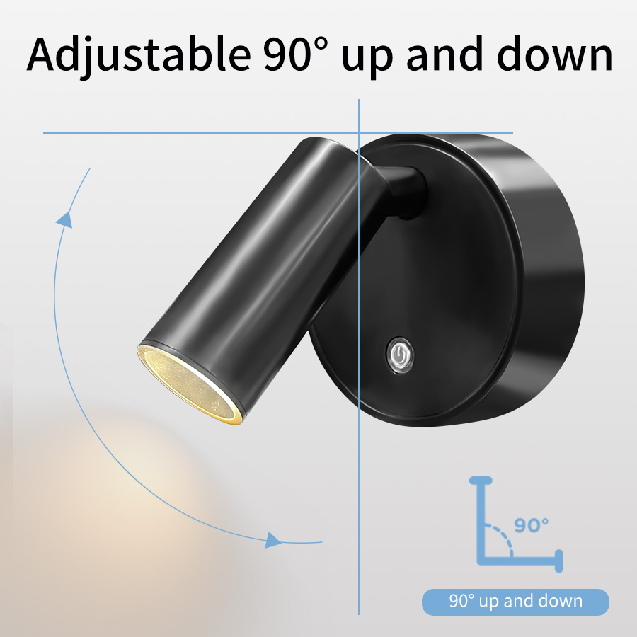 Lâmpada de parede led magnética sem fio com interruptor de toque recarregável luz noturna holofote brilho cor regulável armário do quarto