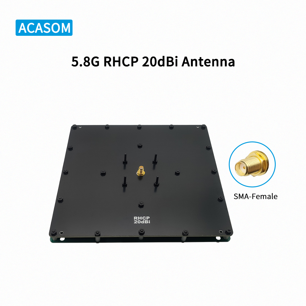 5.8GHz RHCP 20dB アンテナ WIFI 高利得アンプ ブースターアンテナ 方向性アンテナ