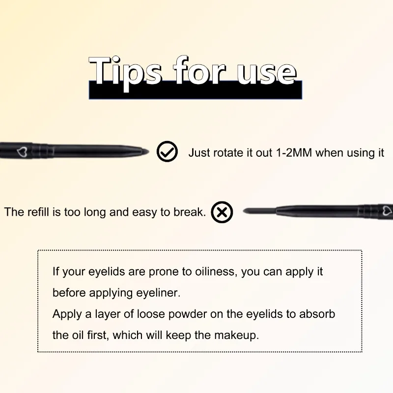 Oogmake-Up Eyeliner Langdurige Waterdichte Niet-Vervagende Schoonheid Make-Up Tool Sneldrogende Niet-Smudge Eyeliner