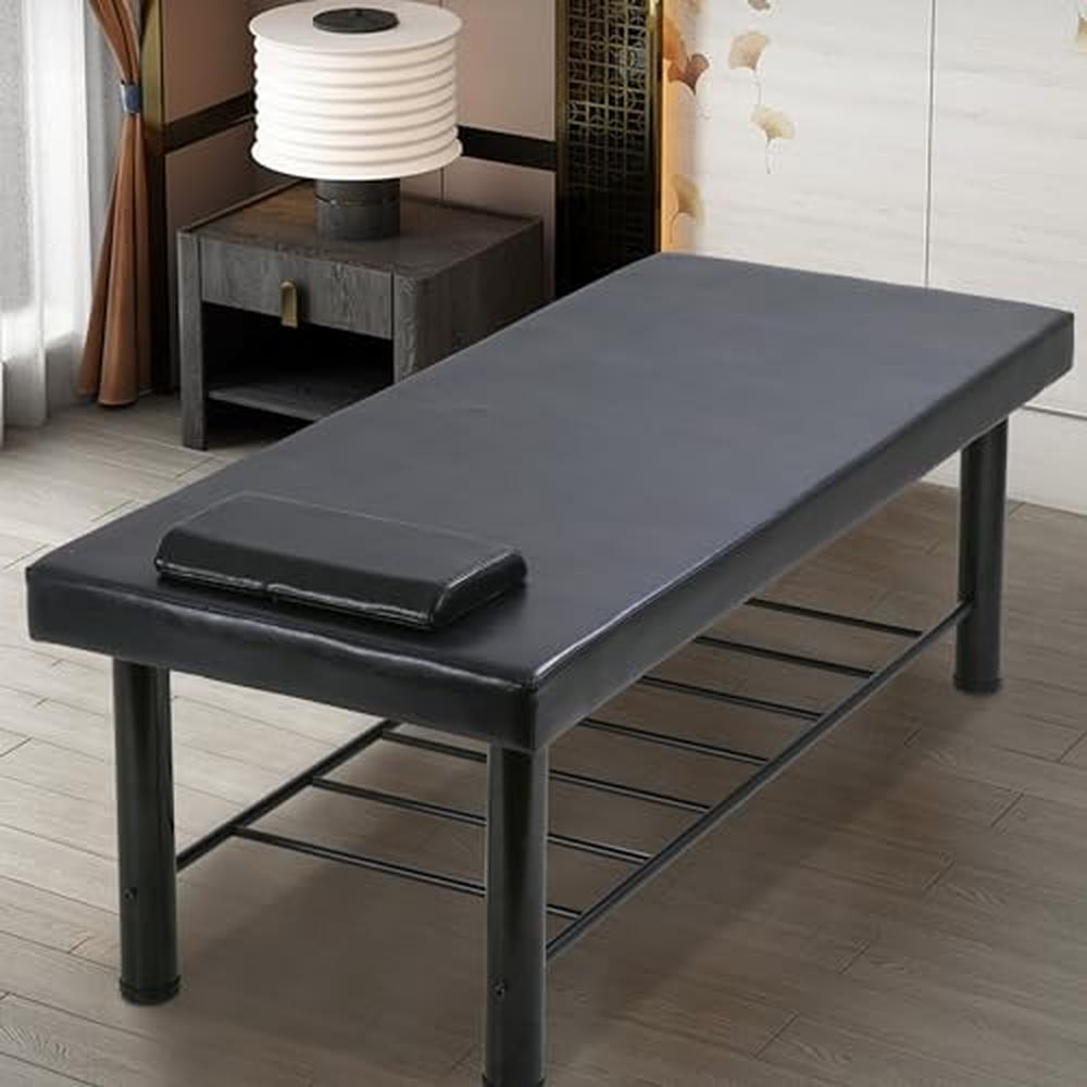 Hydrolysis-Resistant Spa Bed with 4-Inch Thick High Rebound Sponge Removable Headrest Shelving Frame Stable Load-Bearing System