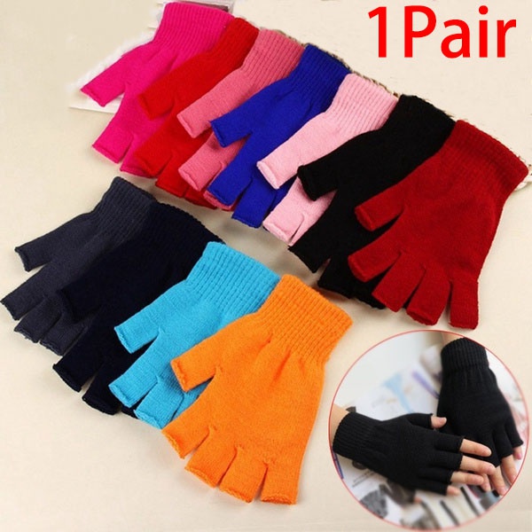Guantes de invierno de medio dedo Delysia King