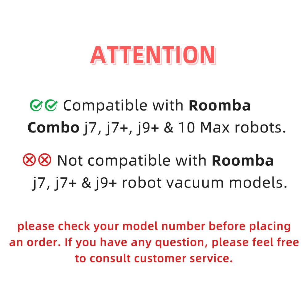 Fit For iRobot Roomba Combo j7+, j9+, 10 Max Robot Vacuum Accessories Dust Bag Roller Side Brush Hepa Filter Mop Cloths Rag