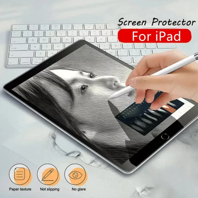Giấy Cảm Thấy Màn Hình Bảo Vệ Mờ Thú Cưng Tranh Viết Cho iPad Pro 11 12.9in Không Khí 3 4 5 7th 8th 9th 10th Gen 9.7 10.2 10.9