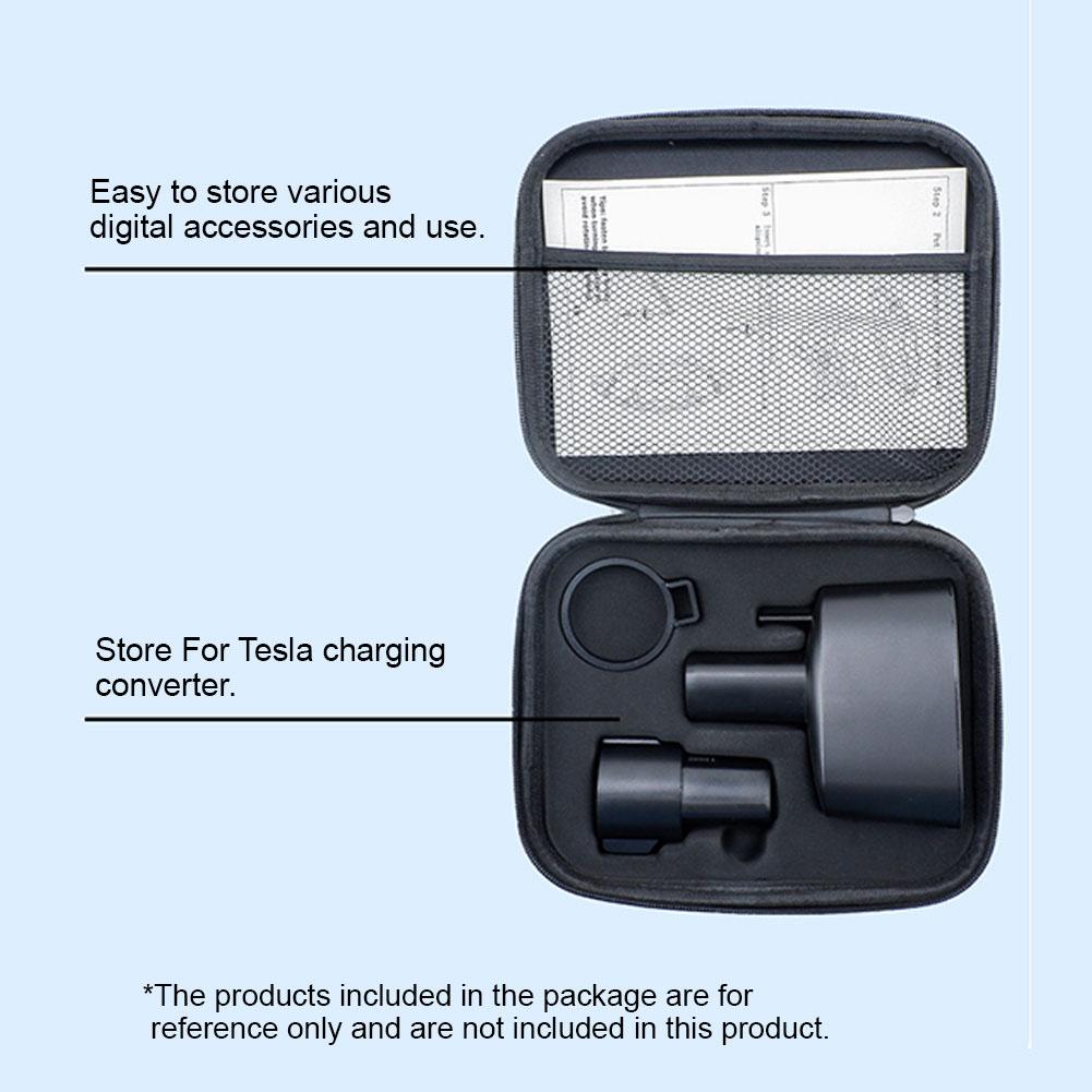 For Tesla CCS1 J1772 Charger Adapter Storage Bag Convenient Travel EVA Case For Electric Charging Car Accessories Waterproof