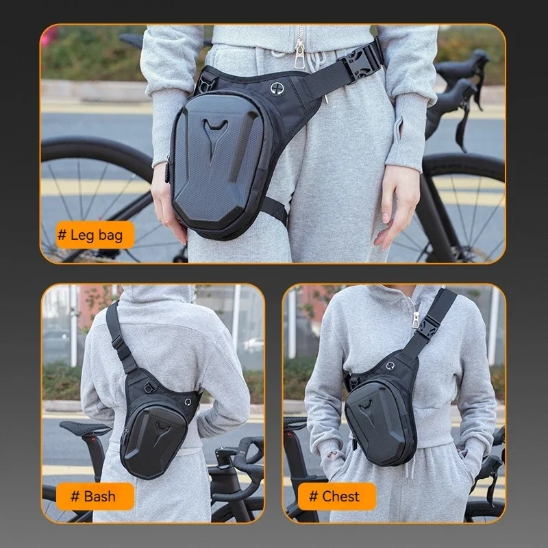 Bolsa lateral para pierna de bicicleta, carcasa dura de EVA, riñoneras informales para exteriores, monedero para teléfono móvil, riñonera para cadera, bolsa para pierna de ciclismo, bolsa para bicicleta
