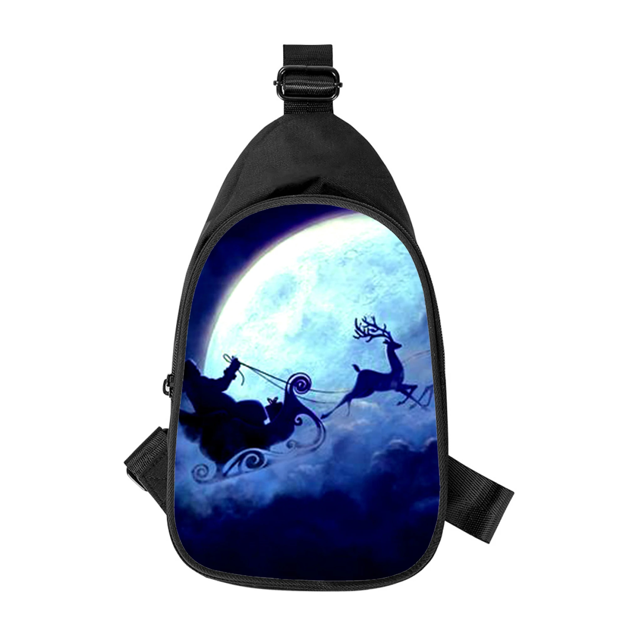 Weihnachten Santa Claus 3D-Druck neue Männer Kreuz Brusttasche diagonal Frauen Umhängetasche Ehemann Schule Taille Pack männliche Brust Pack