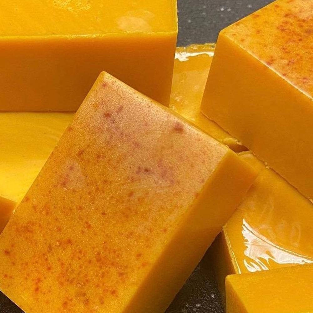 Sabonete de cúrcuma para limpeza facial, anti acne, clareamento da pele, remoção de espinhas, gengibre, sabonete artesanal 100g