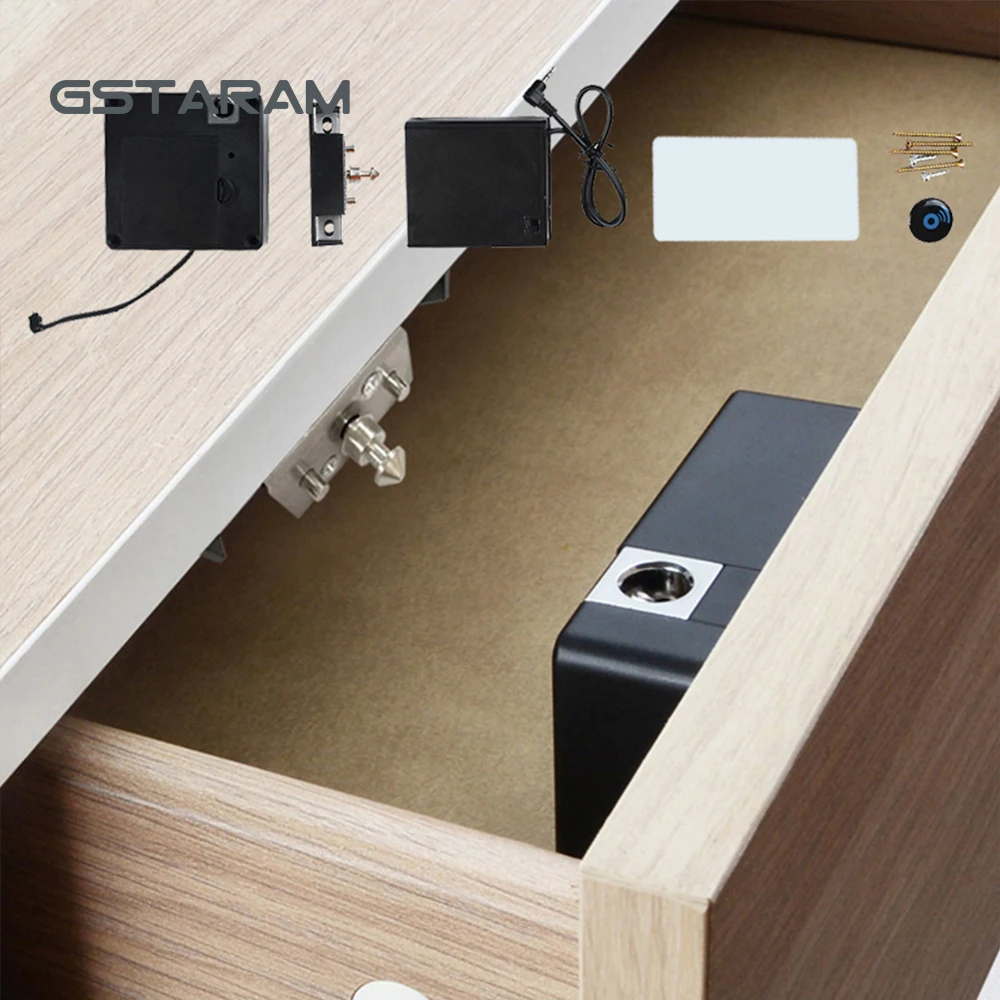 Para muebles de armario, armario de Sauna, Sensor Invisible sin agujeros, cerradura de gabinete de inducción, tarjeta RFID, cerradura electrónica inteligente