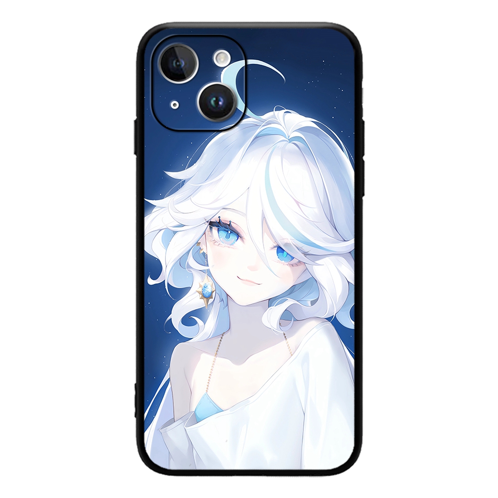 Furina-iphone、かわいいキャラクター、クライオ、5スター、15、14、13、12、11 pro max、mini、xs max、se3、2、7用のgenすねインパクト電話ケース8プラス