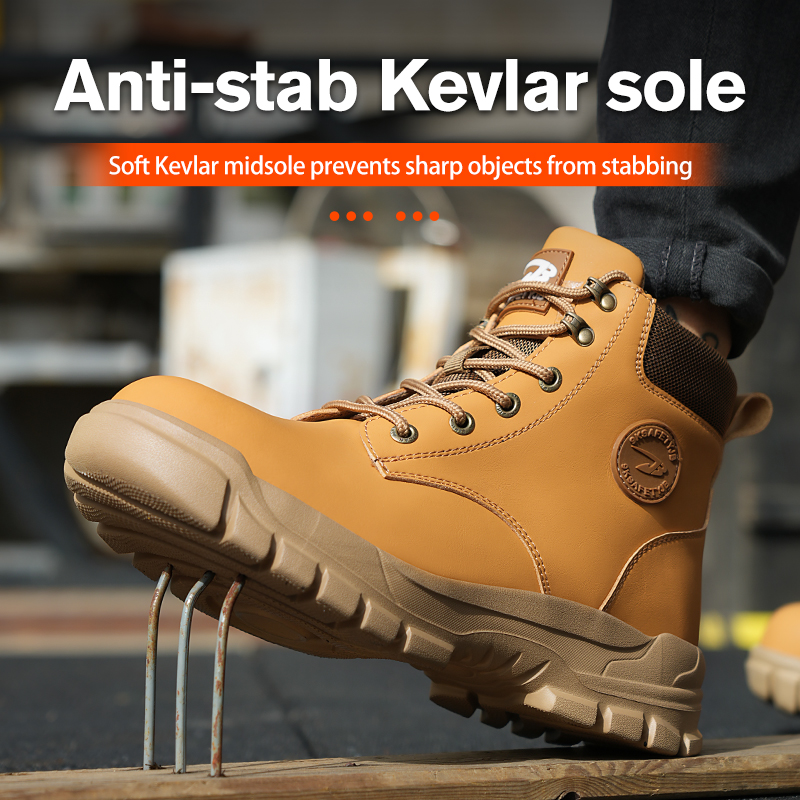Sapatos de dedo do pé de aço para homens e mulheres, tênis leves anti-esmagamento com biqueira de aço, botas de trabalho indestrutíveis, sapatos de segurança de construção