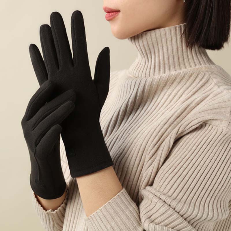 Guantes de pantalla táctil a prueba de viento para mujer, mitones de conducción para deportes al aire libre, cálidos, más terciopelo, gruesos, a prueba de frío, Otoño e Invierno