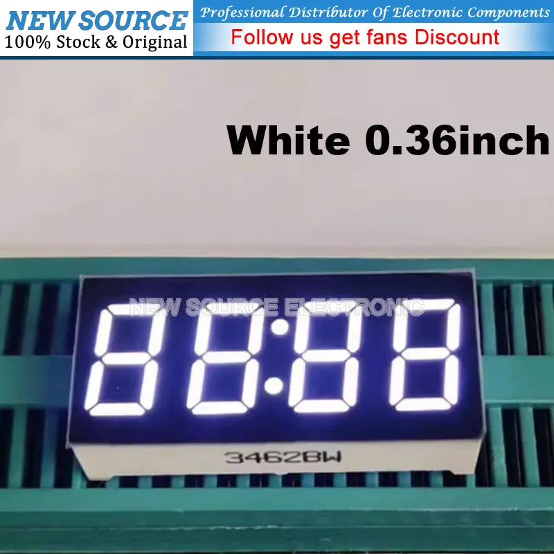 5 pz LED Display a 7 segmenti tubo 0.36 pollici orologio a 4 bit Nixie 3462 catodo anodo rosso blu bianco smeraldo verde giallo